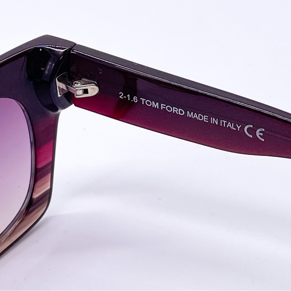 NEW TOM FORD KASIA TF459 71F WOMEN’S CAT EYE SUNGLASSES FT0459/S BURGUNDY - Picture 9 of 10